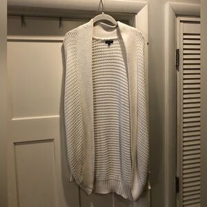 Splendid white cream knit long sleeve open front sweater cardigan size small
